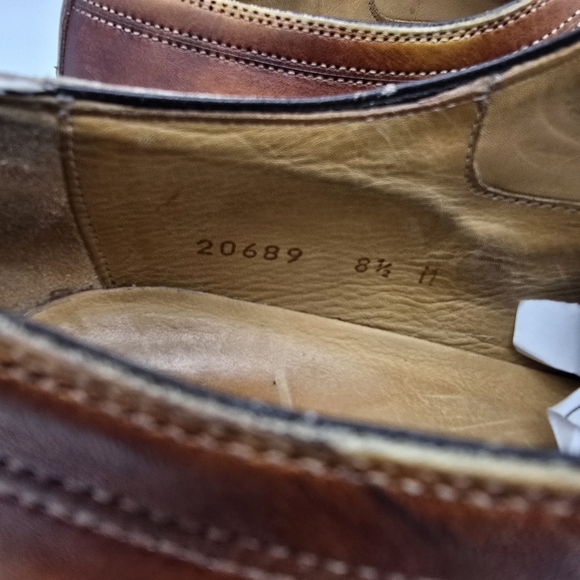 Magnanni Dress Shoe Men's 8.5 M Leather Moc-Toe Bluchers - Picture 3 of 8